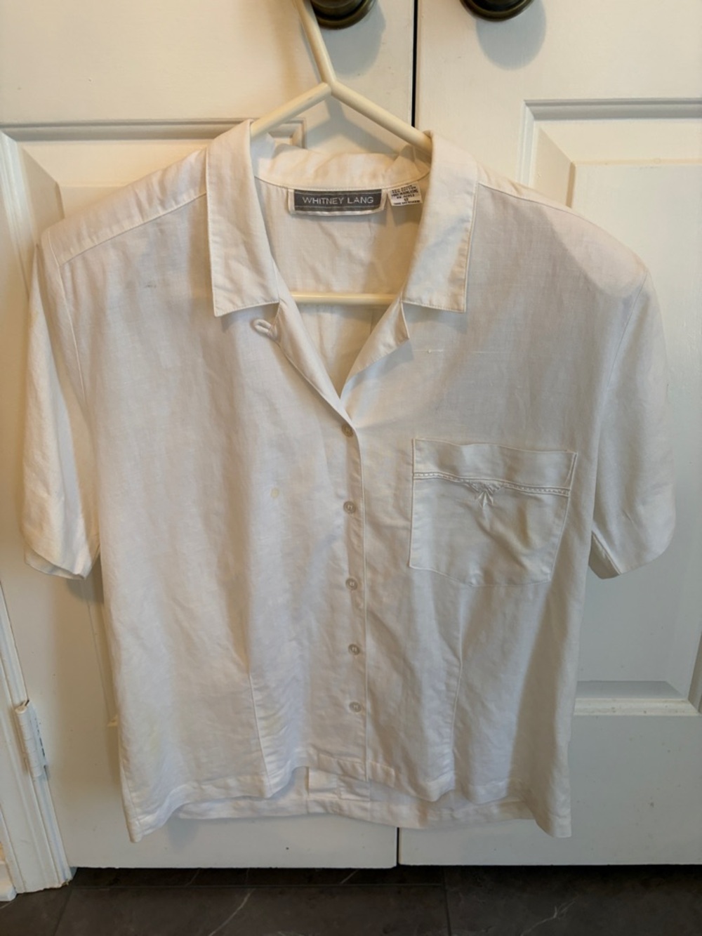 Vintage Button Down Cotton Blouse